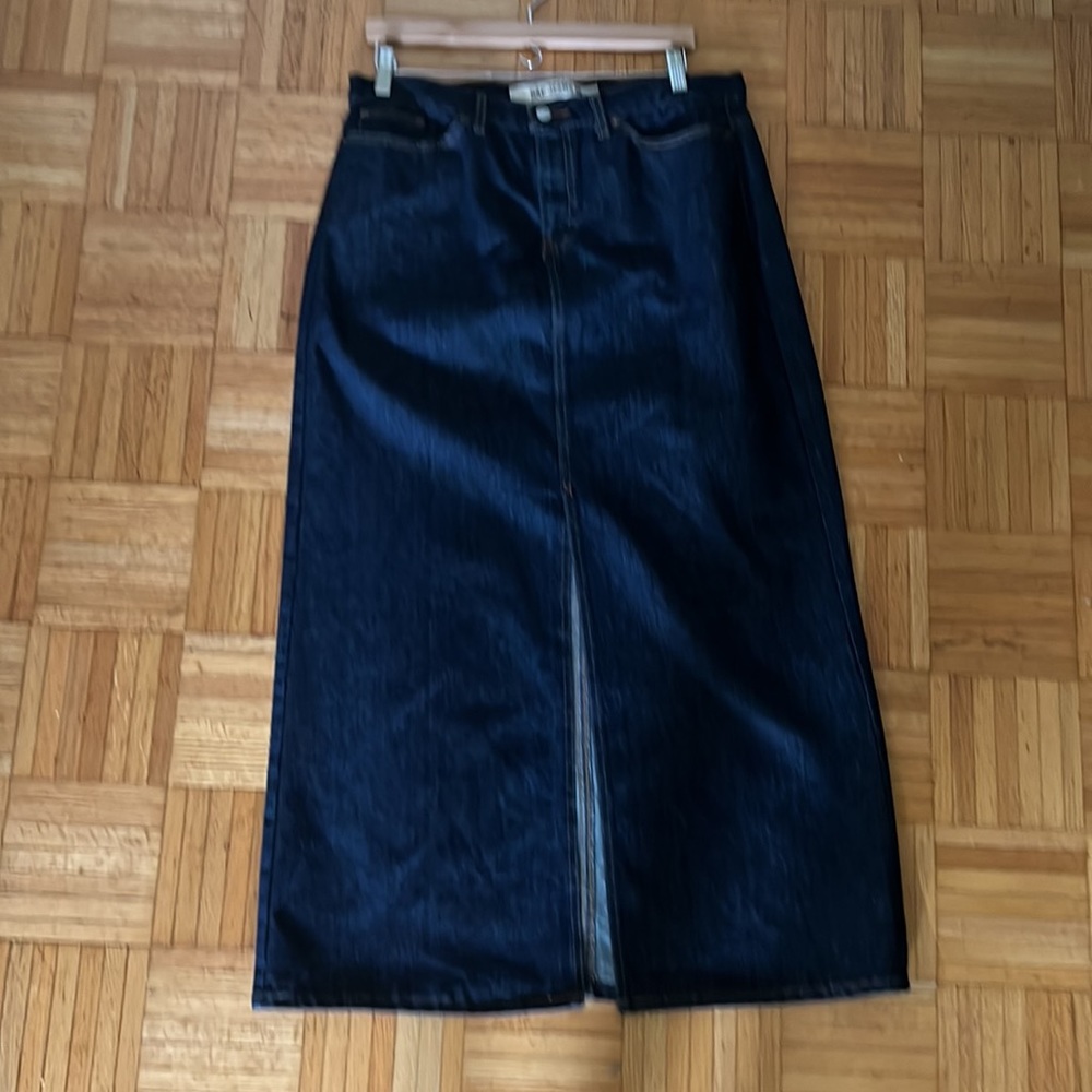 GAP, Long Denim Skirt with Front Split, Regular 14